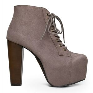 Speed Limit 98 Taupe Lita Platform High Heel Booties Size 7.5 NEW